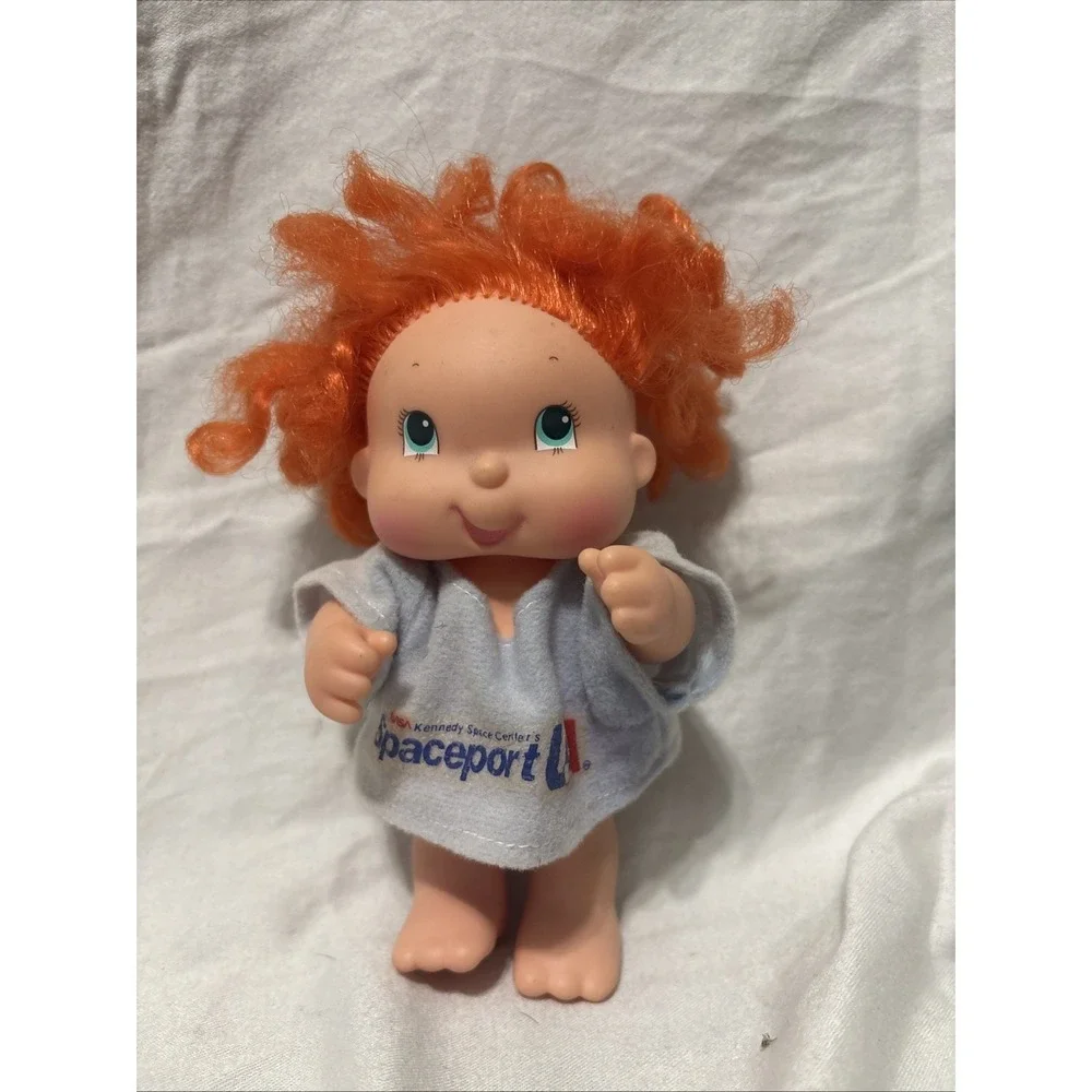 Hallmark 1986 Hugga Bunch Poseable Vinyl Doll Hugsy  Curly Orange Hair Spaceport